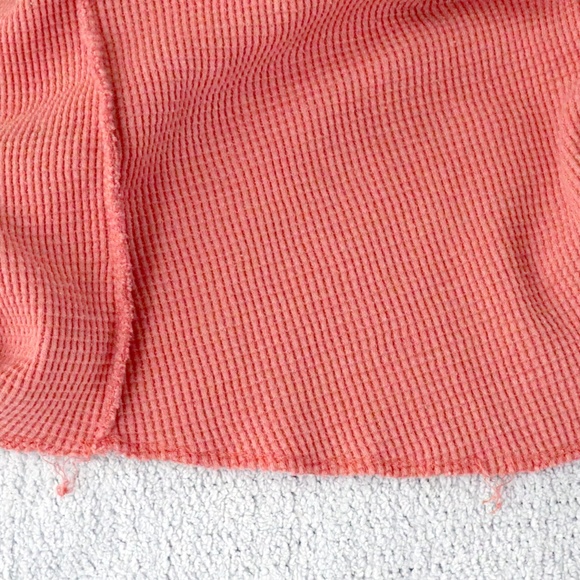 Vintage Lucky Brand cotton ribbed knit thermal top in waffle weave - Picture 9 of 9